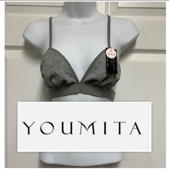 Youmita Grey Waffle Weave Bralette - Picture 1 of 12